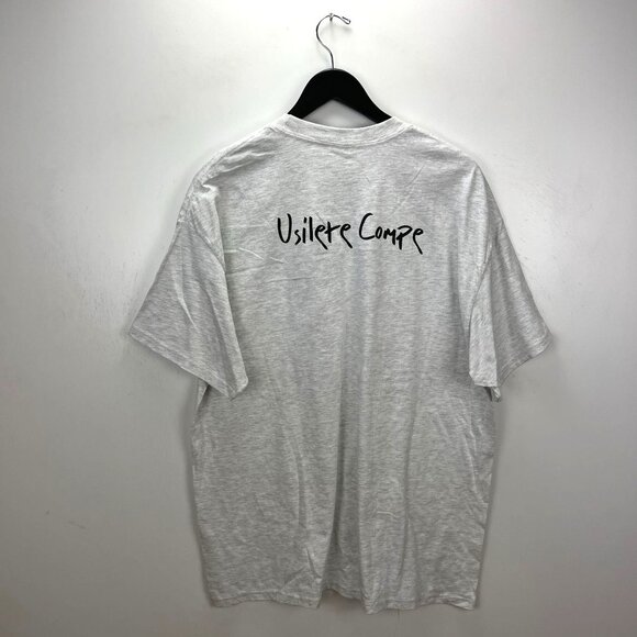 Vintage Y2K Kenya Flag T-Shirt Hanes Beefy XL Gray Map Graphic Usilete Compe - Picture 3 of 16